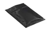 100pcs perakende ısı mühürlenebilir fermuar üst toz gıda depolama ambalaj torbası parlak siyah alüminyum folyo zip kilit plastik torbalar pouch6926916