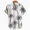 Mäns avslappnade skjortor Cadiz Summer Hawaiian 3D Tryckt blommig manlig social skjorta för blus Vintage Men Beach Harajuku Y2K Camisas Casuais