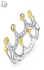 Anneaux de mariage Dodo Gold Color couronne en forme pour les femmes Princesse Queen Anel Chic Cubic Zircon Bijoux Crystal Bijoux RA0631805692