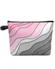 Sacs cosmétiques Pink Gris Gradient moderne géométrique Abstract Makeup Sac Sachet Femmes Essentials Organisateur de rangement Étui crayon