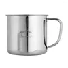 Mugs 250ml Stainless Steel Coffee Tea Mug Drinking Cup Camping Picnic Travel Home Office For Hiking Drinkware