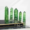 Dekorative Figuren natürlicher kristallgrüner Fluorit Einspitze hexagonaler Prisma Home Dekoration Studie Lieferungen Reiki Heilung ist Mineral