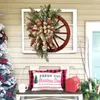 Flores decorativas Winter Farmhouse Wagon Wheel Wrinal