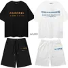 Trapstar Tracksuit Men Shorts and T Shirt Zestaw Haikyuu Męs