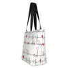 Sacs à provisions Noisydesignes Heart Motif Femmes Grands acheteurs Tote Foldable Eco Travel Handsbags High Quality épaule