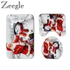 Bath Mats Zeegle Soft Snowman Printed Bathroom Carpet Mat Non Slip Foot Pad Shower Room Toilet Cover Seat