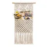 TapaSies Macrame Letter Holder Boho Pocket Mail Organisateur.Magazines muraux Bookholde Rangement Sac Tapestry