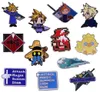 Épingles, broches final fantasy en émail épingle vidéo jeu vidéo ff shinra menu d'attaque broche nuage conflit buster sword meteor chocobo rouge mage badge6176456