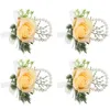 Fiori decorativi fiore artificiale realistico per matrimoni - asteni di arredamento ABS bracciale sposa polso