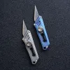 Zappers Titanium Mini Key Knife Utility Knife Outdoor Portable Selfdefense Survival Rescue Sharp Pocket Knives Wallpaper Knife