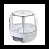 Storage Bottles 1Pcs 360-Degree Rotation Sealed Dry Food Barrel Dispenser Moisture-Proof Kitchen Container Box