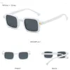 Solglasögon 2024 mode vintage liten fyrkantig solglasögon för kvinnor damer trendiga kör solglasfri flickor reser glasögon uv400 droppar