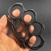 Knuckle mässing Duster Finger Tiger Fist Clasp Four Finger Self Defense Fist Ring Hand Clasp Defense Knuckle Copper Ring Clasp Tool