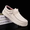 Trend mannen canvas schoenen mode boot schoenen kerel schoenen dek schoen loafer outdoor casual schoenen plat schoenen strand schoen groot formaat 48 240407