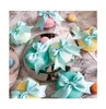 Party Decoration 10st/Lot Macarons Candy Boxes With Ribbon Decorations Wedding Favor Gift Box Baby Shower Favros