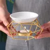 Kerzenhalter Mode aromatische Ölbrenner Geometrische Keramik Wachs Wachs Schmelze Wärmer Schmelze Duft für Wohnkultur
