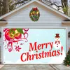 Tapestries Christmas Garage Door Decoration Cover Tapestry Outdoor Holiday Background