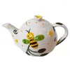 Teaware Sets Japanese Hefeng Lovely Family Flower Tea Pot Coffee Idea Little Bee Ceramic Set Teapot Teacup