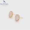 Pendientes de sementales Xuping Jewelry Fashion Exquisito Circle Shape Color de oro para mujeres Regalos de fiesta de Navidad X000708119