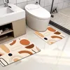 Tapis de bain Ensemble de 2 tapis de salle de bain avec absorption d'eau de toilette en U