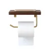 Handdoeken massief houten papieren handdoekhouder toiletvrije wandmuur gemonteerde tissue houder badkamer accessoires toiletpapier houder stand