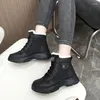 Chaussures décontractées Hiver pour femmes Plus Velvet chaud Haut-top Vulcanisé Couleur à lacets massifs Zapatos de Mujer épaissis