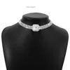 N10457 Luxury Claw Chain Necklace with Personalized Tie Neck Multi layered Full Diamond Necklace for Dinner Party Neckchain