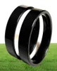 Bütün 50pcs unisex siyah bant halkaları geniş 6mm paslanmaz çelik halkalar erkekler ve kadınlar için düğün nişan yüzüğü arkadaş hediye partisi fav1965507