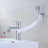 Badrumsvaskar kranar 1set 304 Rostfritt stål Krombassäng Krigare Mixer Tap Stream Sprayer Head Deck Installation med duschuppsättning