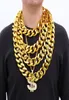 Kedjor Hip Hop Gold Color Big Acrylic Chunky Chain Halsband för män Punk överdimensionerad stor plastlänk Men039 -smycken 20218712954