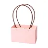 Presentförpackning Portable Kraft Paper Flowers Box Waterproof Packaging Bag Handhold Rose