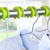 Hangers 10 stks siliconen kledinghanger vaste haak winddicht spacer anti-off fixing ring haken voor binnen buiten