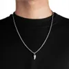 Titanium Steel Mens Classic Wing Pendant Collier Fried Pâte Fried Tangle Hip-Hop Trend Punk Pull