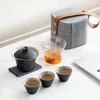 Zestawy herbaciarni Zestaw herbaty Outdoor Glass Portable Szybka filiżanka Prezent biznesowy