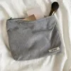 イブニングバッグCorduroy Travel Cosmetic Bag Portable Makeup Storage Pures女性大容量ジッパーメイクアップオーガナイザークラッチ