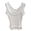 Kvinntankar Vest Sweet Girl Lace Sleeveless Bottoming Camisole 2024 Summer Outer Wear Inner Slimming Tops