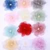Decorative Flowers 100Pcs 9cm 3.5inch Silk Burned Edge Artificial Fabric For Headwear Wedding Bags Jewelry Boutique