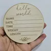 Party Decoration Hello World Baby Name Sign Announcement Po Props Milestone Cards Birth Details