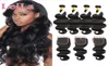 Indian 4 Bundles With 4x4 Lace Closure Body Wave Unprocessed Human Hair Virgin Hair 6inch28inch Hair Weft Extensions Dyeable2700435