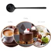 Kaffescoops NHBR Mini dessertskedar Svartpläterade teskedar Frostat handtag för te glasskakauppsättning av 12