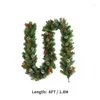 Fleurs décoratives Qwe123 Ornement des couronnes de Noël de 6 pieds avec 30 lumières LED Berry rouge Roard Vine artificielle Wreath Orna