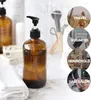 Dispensateur de savon liquide 2/4 pcs 300/500 ml de bouteilles de pompe vide portables shampooing et revitalisant Conteneurs rechargeables durables