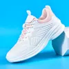 Kostenlose Versand Männer Frauen Running Schuhe Low-Mesh Schnürkomfort Grünrosa graue Herren Trainer Sport Sneakers Gai