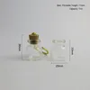 Bouteilles de rangement 50 x 7 ml 10mlclear mini pendentifs en verre clé