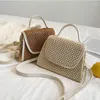 Sac à cordon sac à main sacs femmes d'été Roard Wild Messenger Messager Small Square Handmade Woven Beach Bolso Mujer