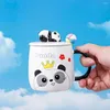 Mokken schattige panda keramische cup creatieve cartoon mokpaar ontbijt havermout cadeau