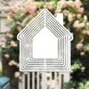 Decorative Figurines 4 PCS Sublimation Wind Spinner Blank 10 Inch Hanging 3D Aluminum Double Sided Decoration