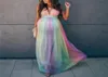 マタニティドレスPography Long Pregnancy PO Shoot Baby Showers Party Rainbow Tulle妊婦Maxi Gown2051735