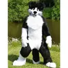 2024 NUEVO Halloween Husky Dog Fox Mascot Costume Fiesta de la fiesta del tema al aire libre.