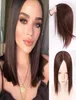 Perruques synthétiques Lanlan Femmes Clip dans les cheveux 3 clips topper naturel raide noir brun faux charbon tobi227416449